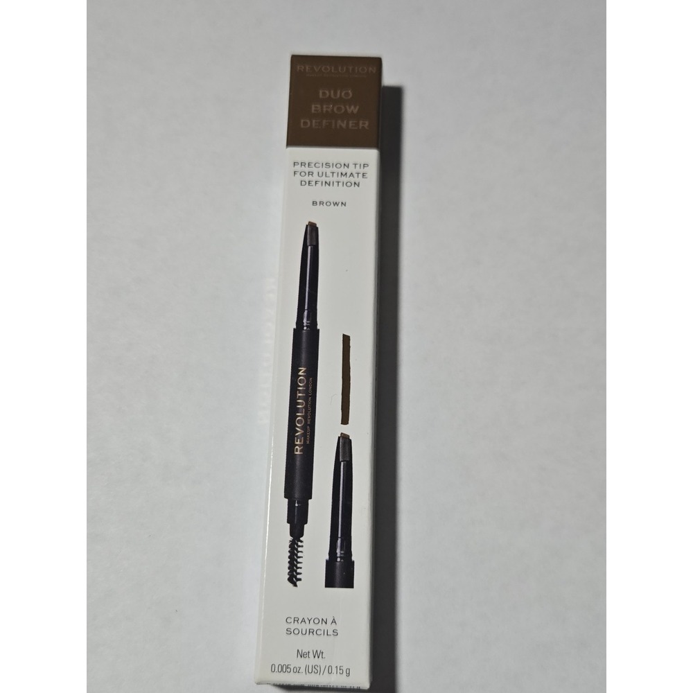 revolution Duo Brow Definer Brown‎ Precision Tip New in Box
